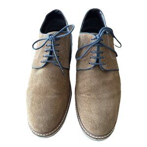 Steve Madden Horten Tan Suede Leather Oxford Dress Shoes Size 8.5 Style-READ!